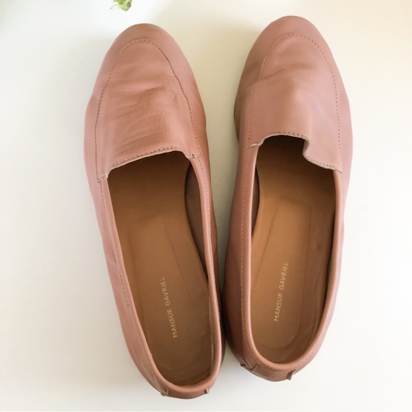 Mansur Gavriel Lambskin Round-Toe Sock Loafers - Picture 6 of 16